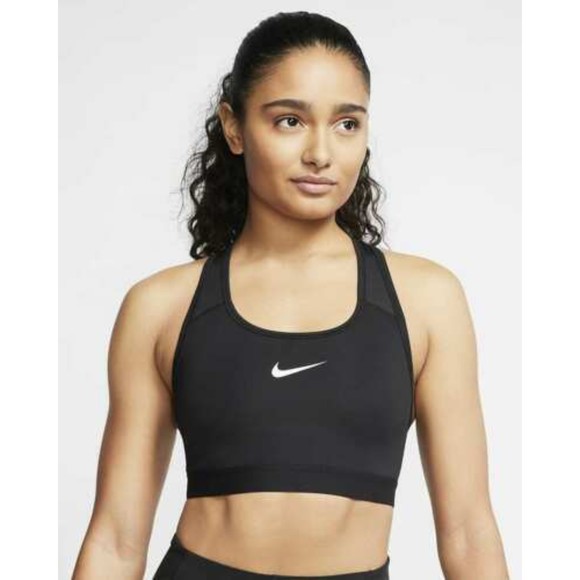 Nike Other - Nike Swoosh 1-Piece Padded Sports Bra Women Black Medium-Support Size Medium NEW